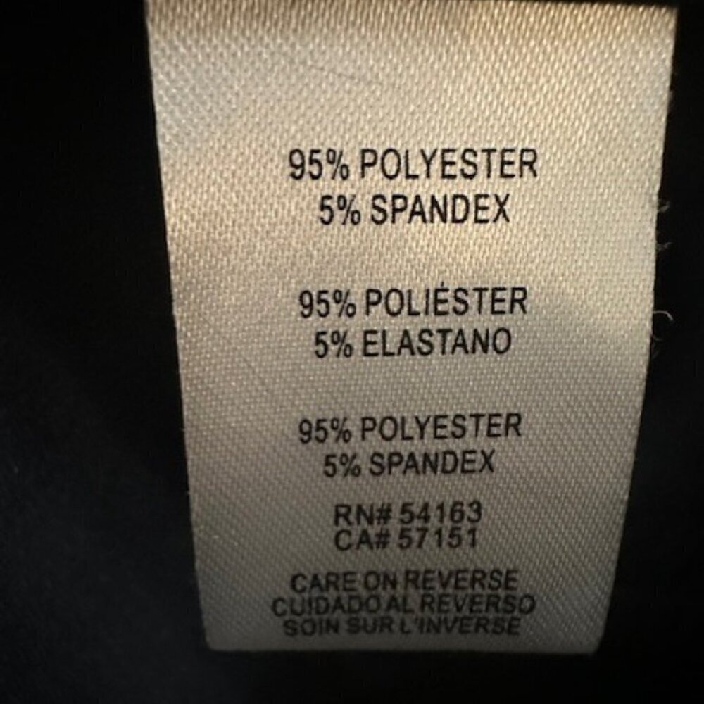 Calvin Klein Women's 14 (37x32) Classic Fit Stretch Dress Pants Mid Rise Black - Picture 5 of 5